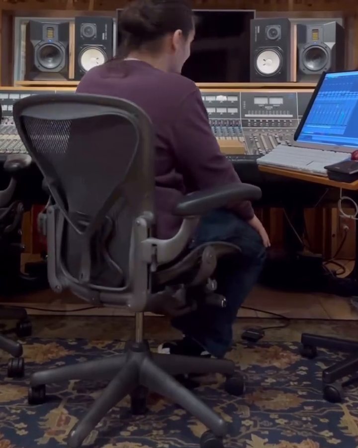 An engineer at the console in Studio A at Phat Planet